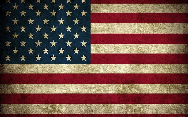 distressed American flag